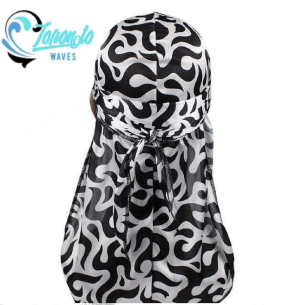 TorontoWaves™ "Black Flame" Silky Du-Rag