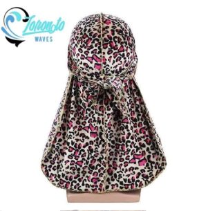 TorontoWaves™ "Pink Leopard" Velvet Du-Rag